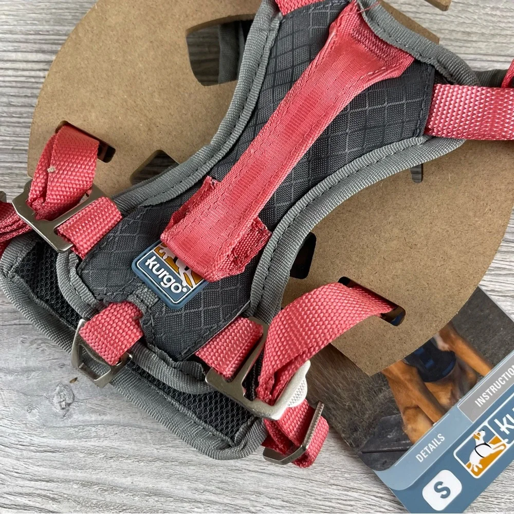 Kurgo Journey Air Harness For Dogs Grey/Pink Vest Harnesses For Dogs Small NEW